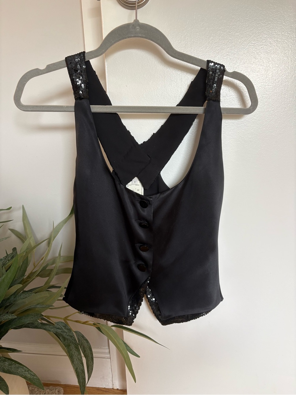 Emporio Armani sequin tuxedo top